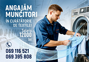 Angajam muncitori in spalatorie-curatatorie de textile! Regiunea Buiuc